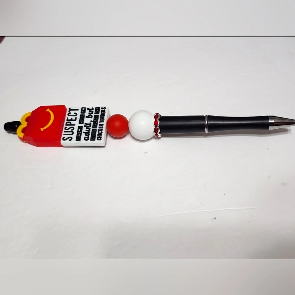 Happy Meal Funny Beaded Pen Chicken‎ Tenders Gift Stocking Stuffer Mc Suspect